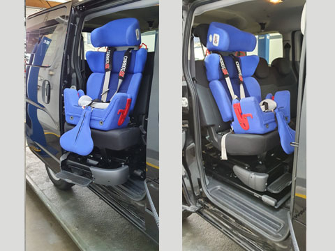 Kinder Turny- EVO Kindersitz-Einstieg bis Sitz im Auto